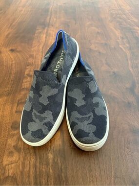 Rothy's Slip-On Sneakers in Gray Camo